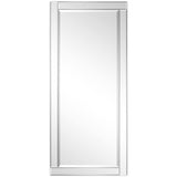 Modern Rectangle Wall Mirror for Vanity & Bathroom Solid Wood Frame, 1"-Beveled Center,