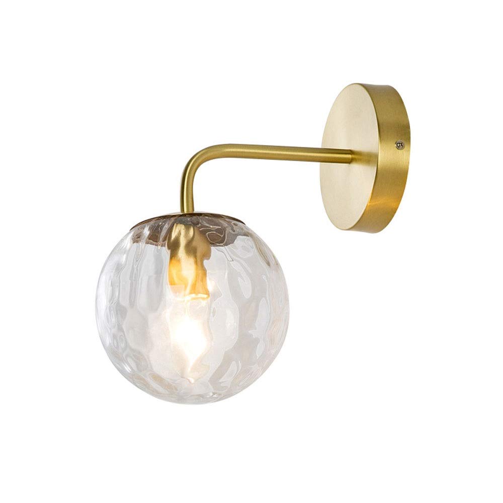 Modern Glass Ball Wall Lamp Iron Art Wall Light Sconce for Restaurant Living Room Bathroom