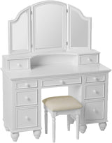 Furniture of America Athy White Vanity with Stool