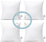 Outdoor Waterproof Throw Pillows Inserts, 18 x 18in Set of 4, Premium