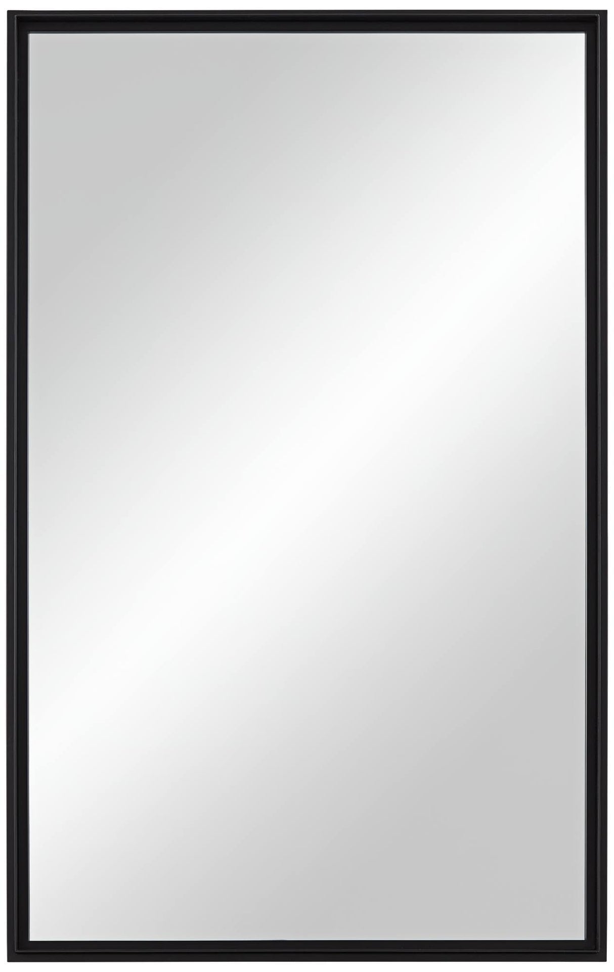 Vega Matte Black 24" x 38" Rectangular Wall Mirror