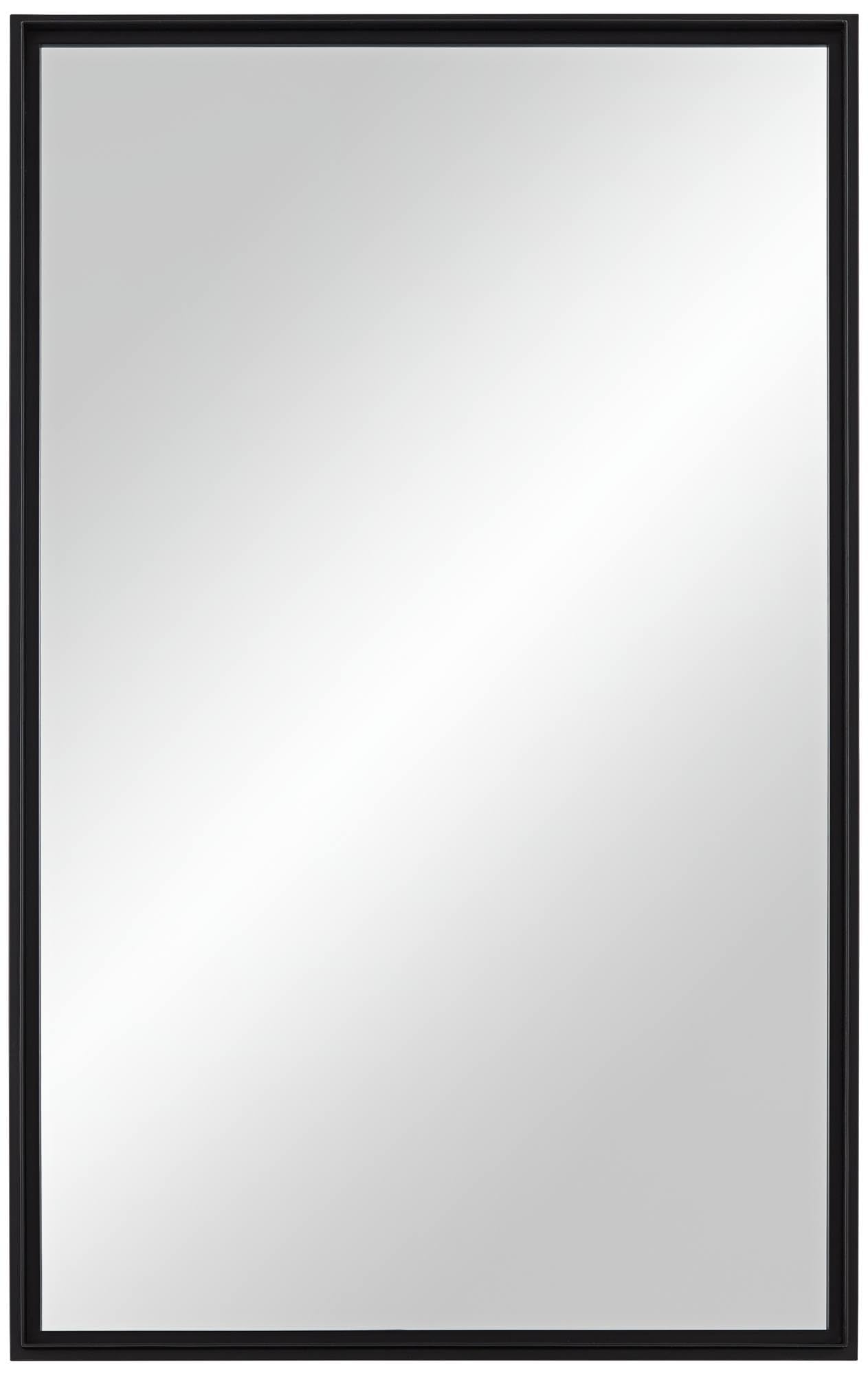Vega Matte Black 24" x 38" Rectangular Wall Mirror
