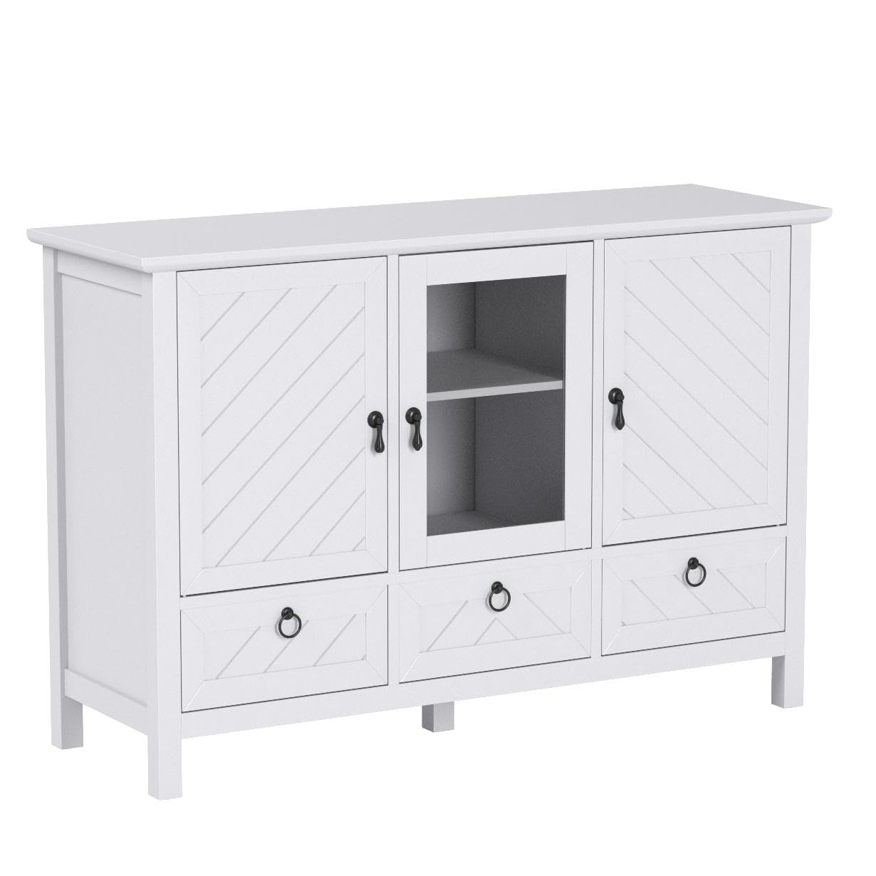 Evans Sideboard Buffet Console Table Storage Cabinets, White