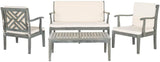 Outdoor Living Collection Bradbury 4-Piece Outdoor Living Set, Natural/Beige