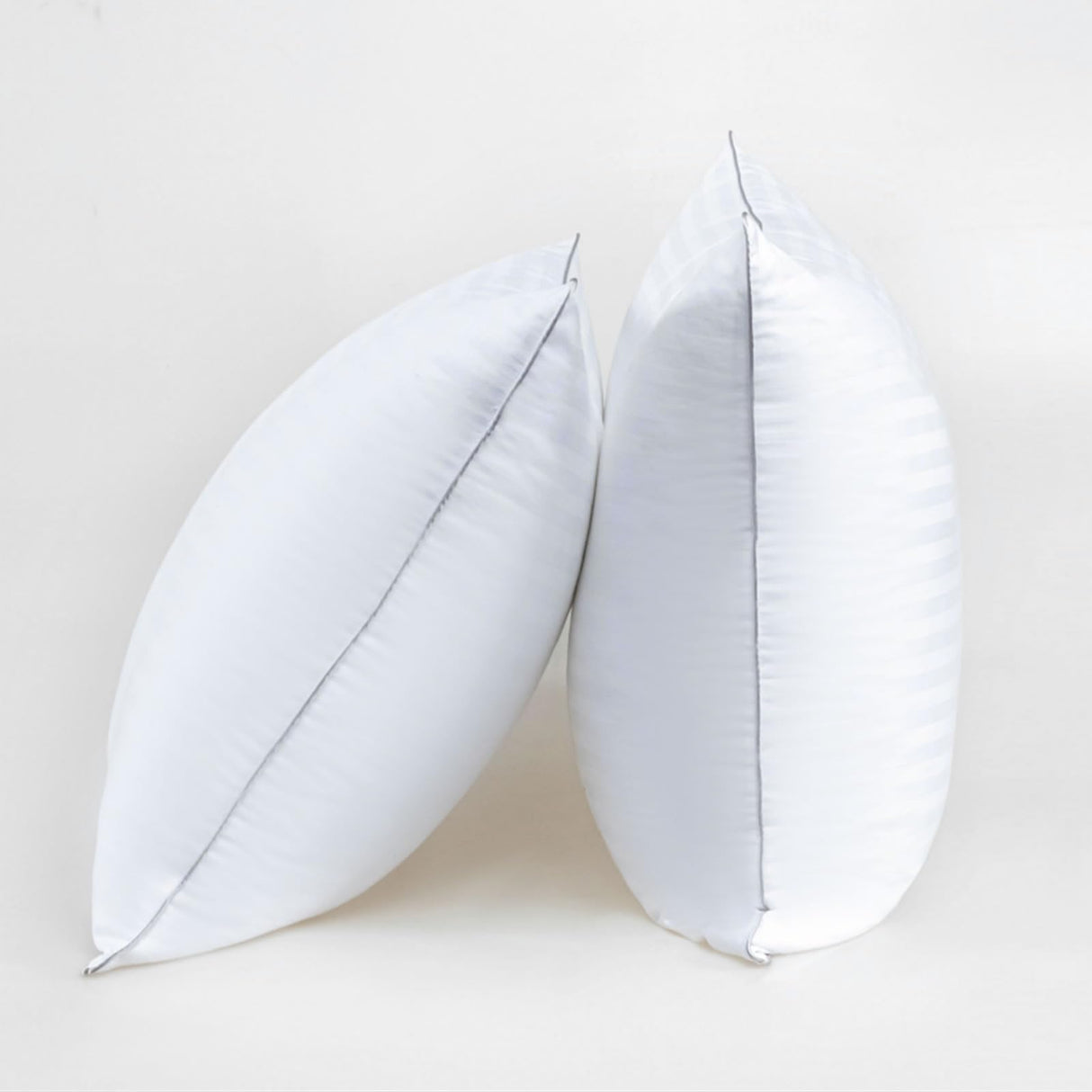 Bed Pillows Standard Size Set of 2-100% Cotton Cover, Down Alternative Gel Polyfill Filled