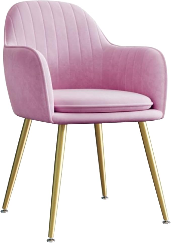 1 Pcs Velvet Dining Chair, for Living Room Bedroom Kitchen Chair with Metal Legs Apartment Makeup