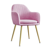 1 Pcs Velvet Dining Chair, for Living Room Bedroom Kitchen Chair with Metal Legs Apartment Makeup