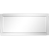 Modern Rectangle Wall Mirror for Vanity & Bathroom Solid Wood Frame, 1"-Beveled Center,