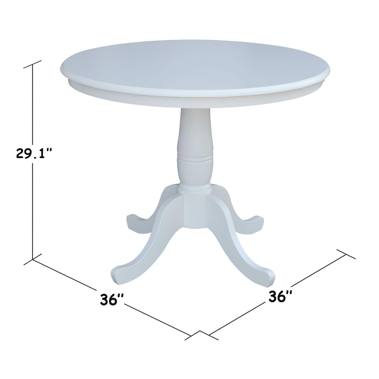 Whitewood Industries International Concepts 36" Round Top Pedestal