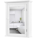 Bathroom Medicine Cabinets, Wall Mount Mirrored Storage Cabinets w/Single Door