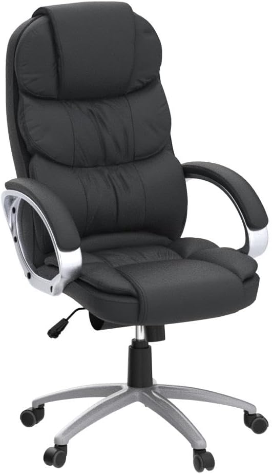 Office Chair, Height Adjustable Pu Leather Office Chair