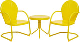 Outdoor Bistro Set, 3 Pieces Retro Metal Porch Furniture Set, All-Weather Patio Bistro Set