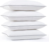 Bed Pillows for Sleeping - Queen Size(20"x28") Set of 4 Pillows Allergy Friendly Microfiber