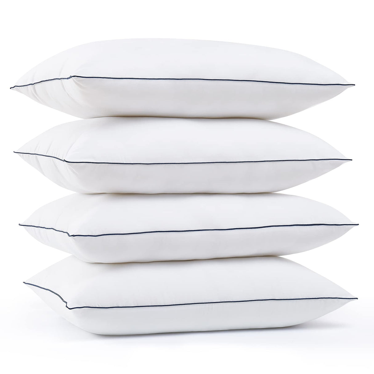 Bed Pillows for Sleeping - Queen Size(20"x28") Set of 4 Pillows Allergy Friendly Microfiber