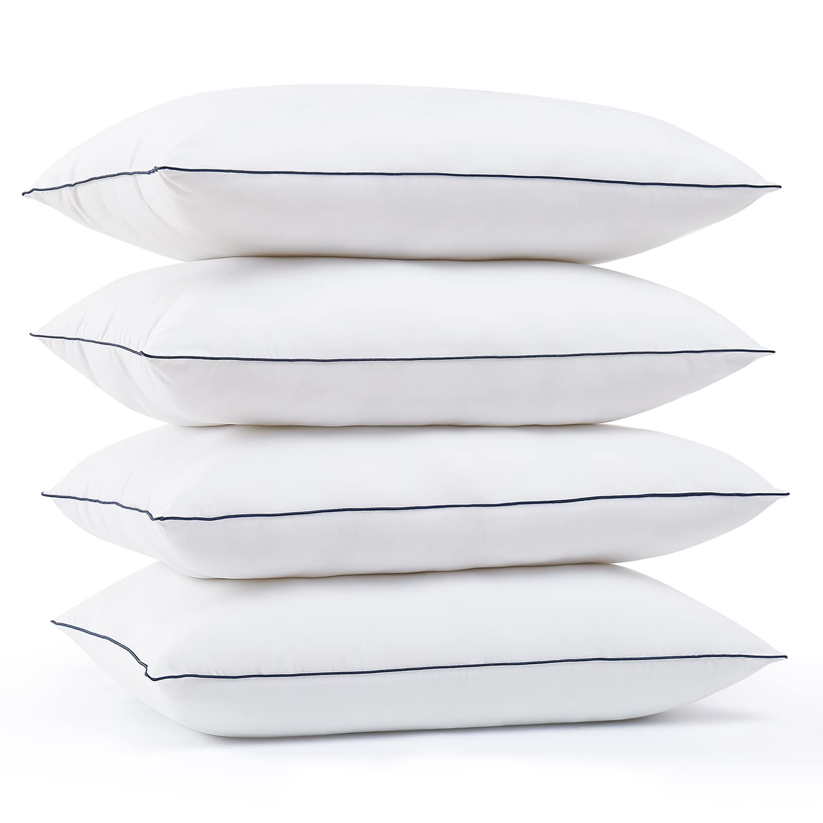 Bed Pillows for Sleeping - Queen Size(20"x28") Set of 4 Pillows Allergy Friendly Microfiber