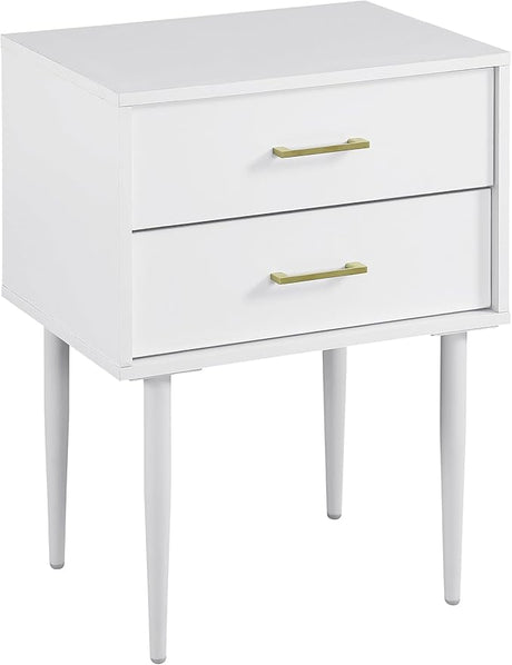 Olivia Modern 2-Drawer Rectangle Nightstand Bedroom Side End Accent Table, 20 Inch