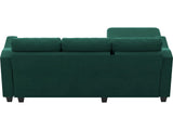 Velvet Sectional Couch with Storage, L Shaped Sofa with Chaise