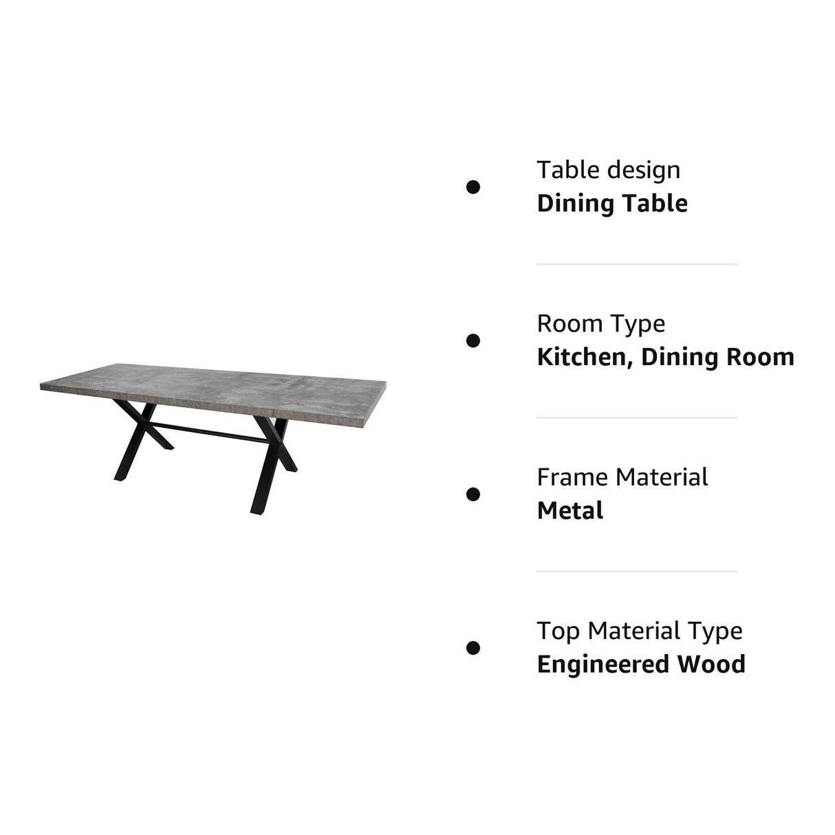 Expandable Dining Table for 6-8 Seat, Modern Rectangle Design with Extension Leaf for Kitchen Restaurant,