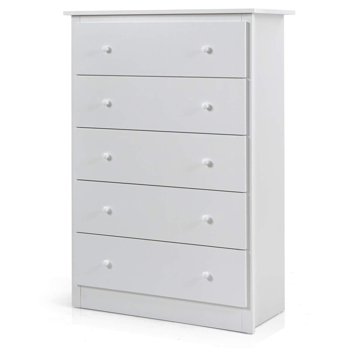 5 Drawer Chest, Storage Dresser, Wooden Clothes Organizer Bedroom, Hallway