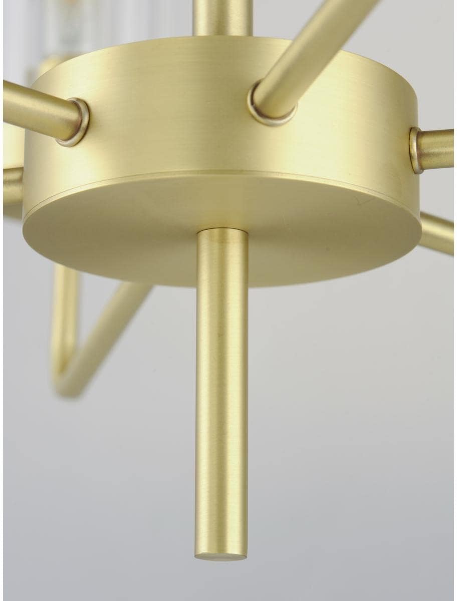 Crosby-9 Light Chandelier-28 Inches Wide by 31 inches high-Satin Brass Finish -Traditional