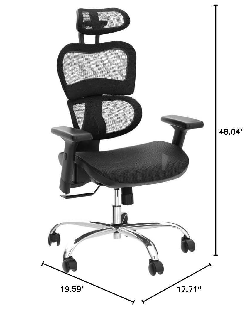 Office Chair, High Back Mesh Chair Computer Desk Chair with Lumbar Support and 3D