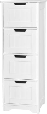 Bathroom Floor Cabinet with 4 Drawers, 12 x 12 x 32 Inch, Freestanding Storage Cabinet