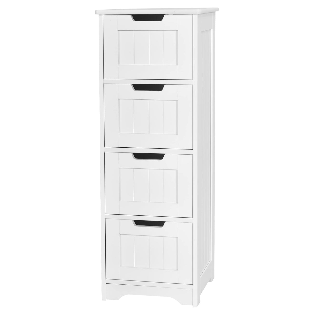 Bathroom Floor Cabinet with 4 Drawers, 12 x 12 x 32 Inch, Freestanding Storage Cabinet