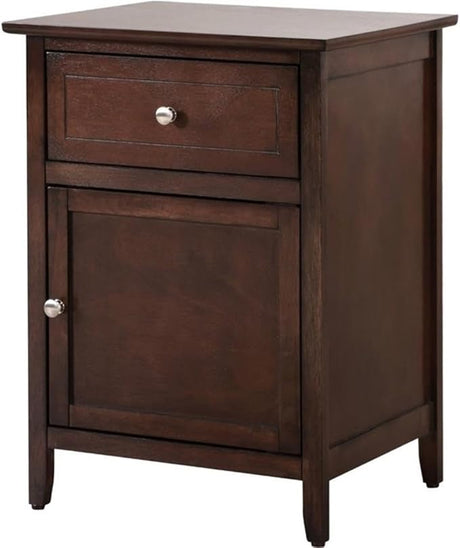 Izzy 1 Drawer 1 Door Nightstand in Cappuccino