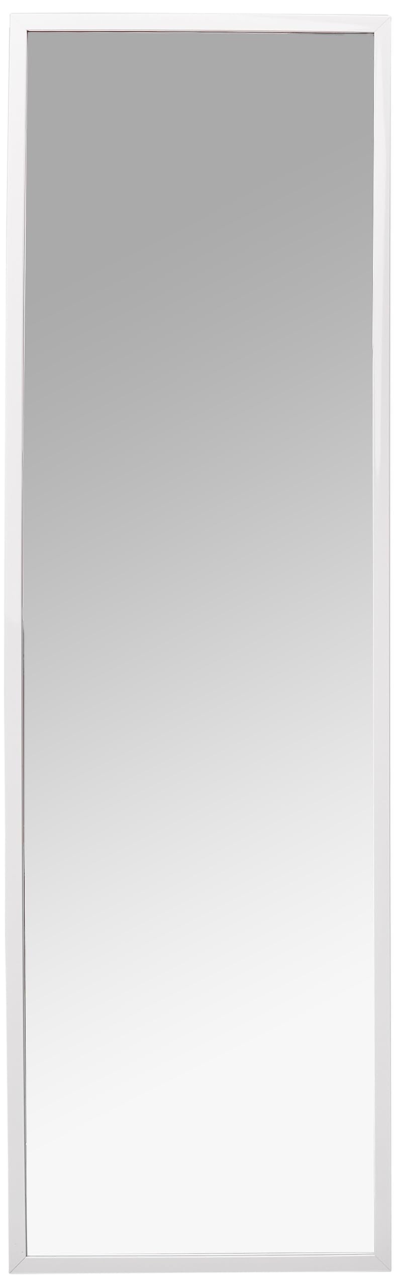 58" Framed Full Length Mirror with Easel - White