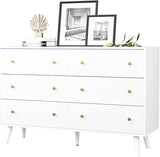 SINROM Black Dresser for Bedroom, Modern 6 Drawer Dresser