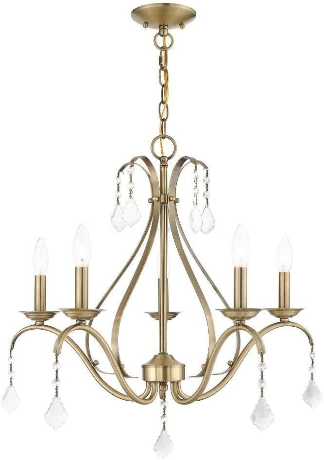 Lighting 40845-60 5 Light Antique White Chandelier