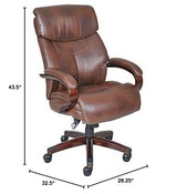 Bradley Bonded Leather Executive Office Chair - Mahogany