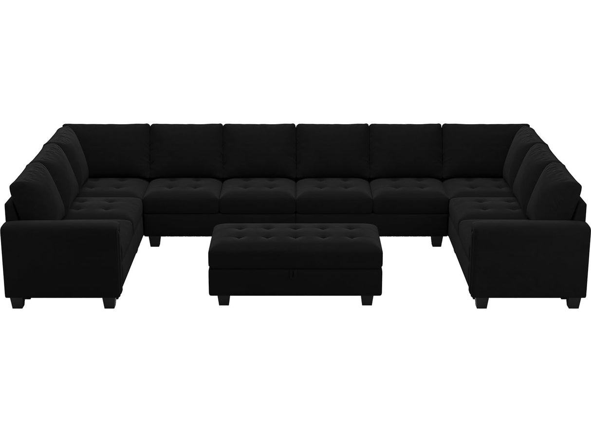 Oversized Modular Sectional Sofa U Shaped Sofa with Storage Ottoman