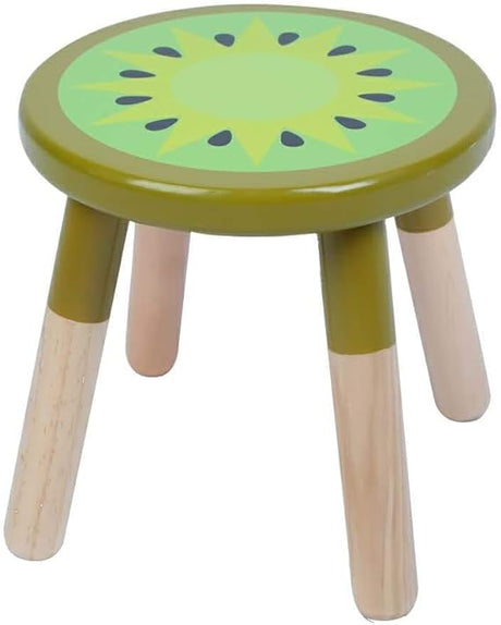 9 Inch Kids Solid Hard Wood Fruit Chair, Crafted Hand-Painted Wood