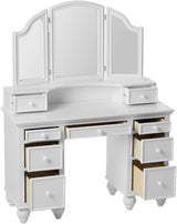 Furniture of America Athy White Vanity with Stool