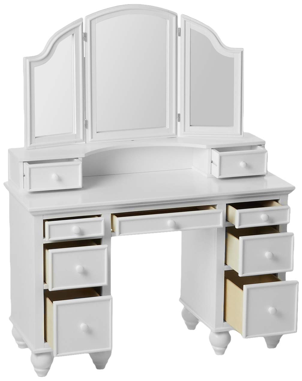 Furniture of America Athy White Vanity with Stool