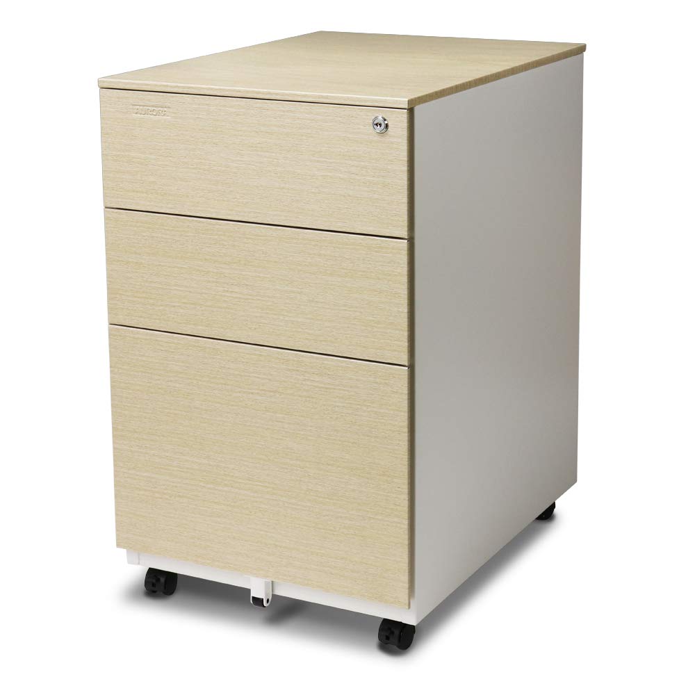 Modern Soho Design 3-Drawer Metal Mobile File Cabinet