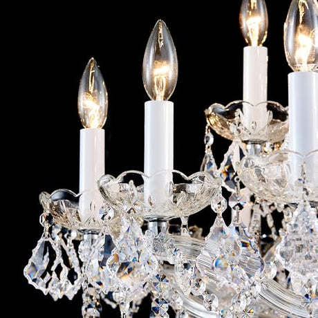 Large Silver Modern Crystal Chandelier Light Fixtures - 24 Lights, Pendant Light Foyer