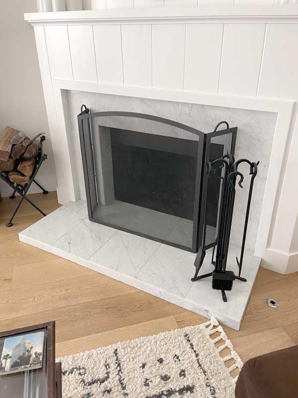 Home and Hearth 18003 Forged Fireplace Tool Set, 28" Tall, Matte Black