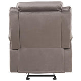 Horizontal Tufted Motion Glider Recliner in Brown