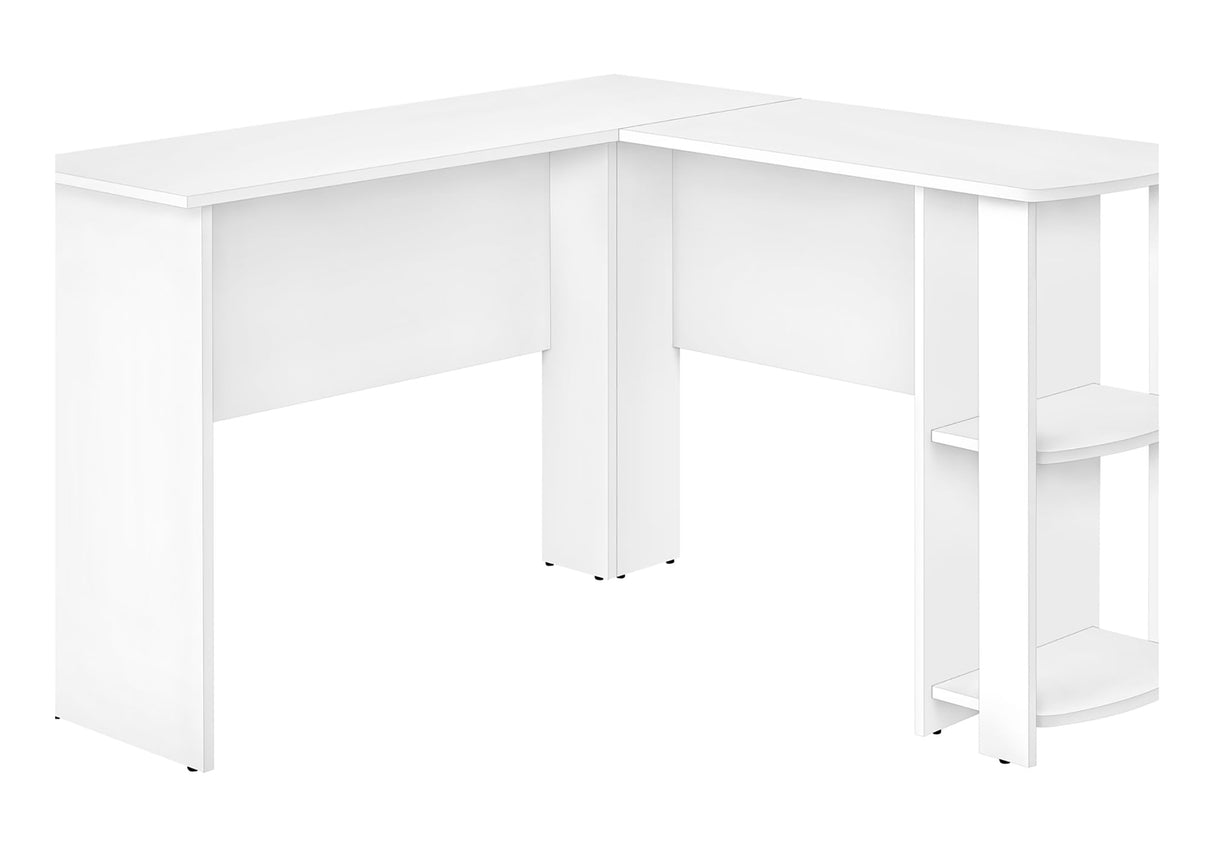 I 7723 Computer Desk, Home Office, Corner, Storage Shelves, 48" L, L Shape, Work