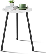 Round Side Table, Small Accent End Table for Living Room, Bedroom, Small Spaces