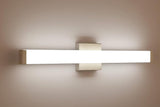 Bathroom Vanity Light Brushed Nickel Square LED 24 inch 14W 4000K Natural White Light