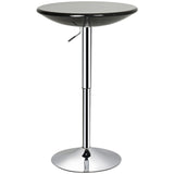 Round Bar Table with Metal Base, Adjustable Counter Height Pub Table