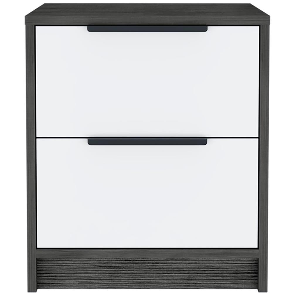 2-Piece Set with Nightstand in Gray and Night Stand
