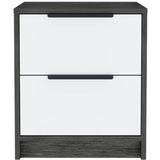 2-Piece Set with Nightstand in Gray and Night Stand