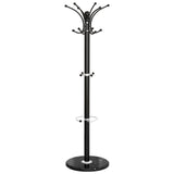 Coat Rack Freestanding with Marble Base, Heavy Duty Clothes Tree with Hooks