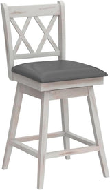 Bar Stool Set of 2, 360° Swivel Counter Height 25inch Bar Stool