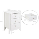 Upgraded White Night stands for Bedrooms Set of 2, Modern Nightstand