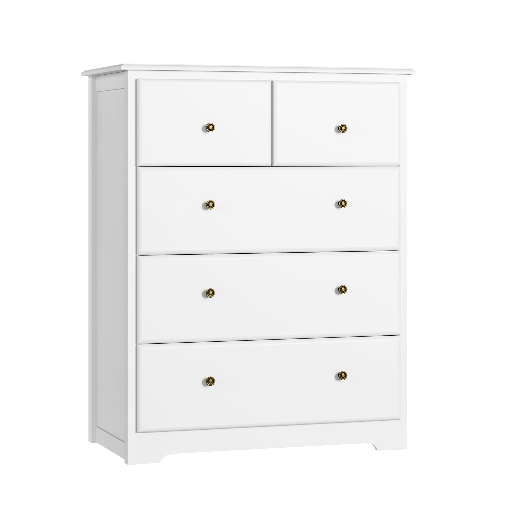 Dresser with 5 Drawers, Tall Dresser Chest of Drawers, 5 Drawer Dresser with Deep Space